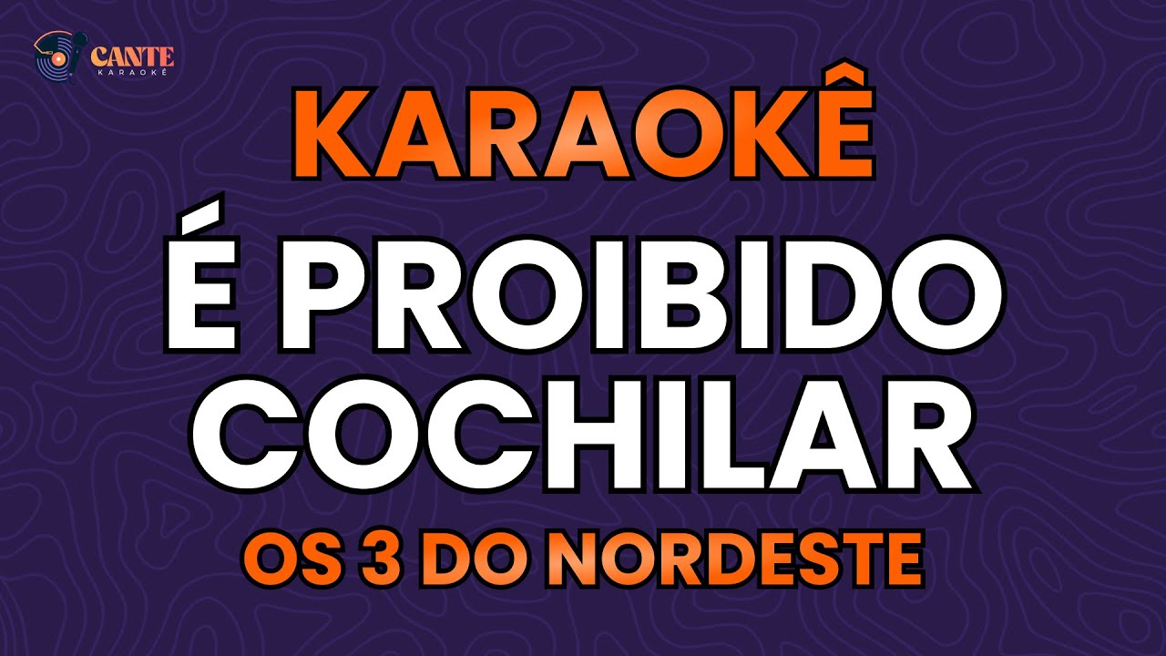 KARAOKÊ 🎤 - É PROIBIDO COCHILAR - OS 3 DO NORDESTE