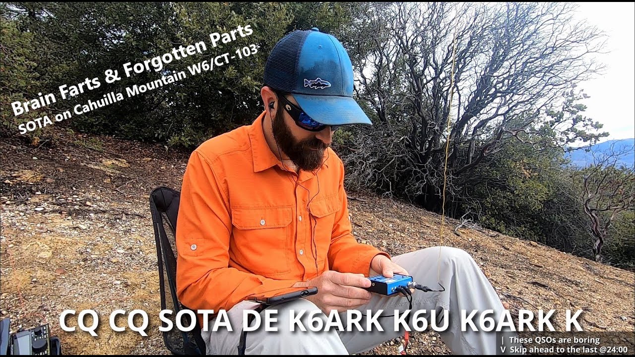 Brain Farts & Forgotten Parts on Cahuilla Mountain + Full QSOs for Morse Code Practice