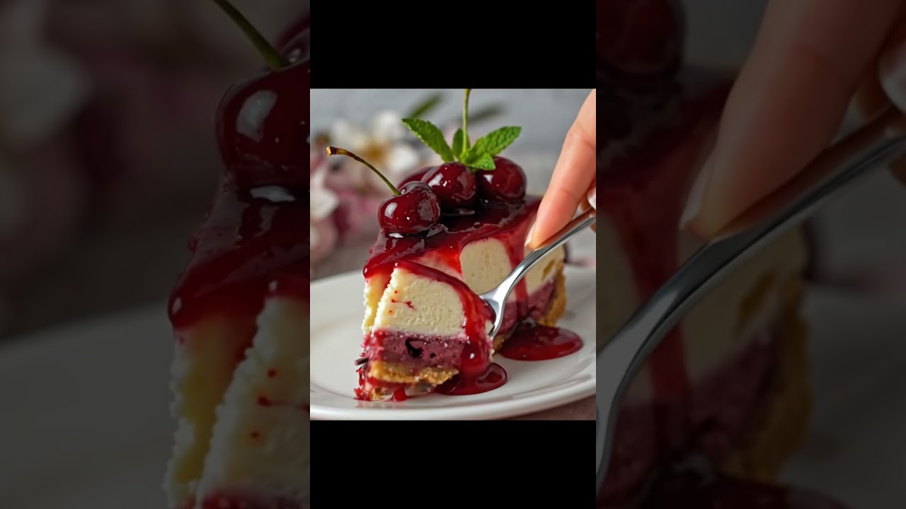 🍒🍰 Classic Cherry Cheesecake 🍰🍒