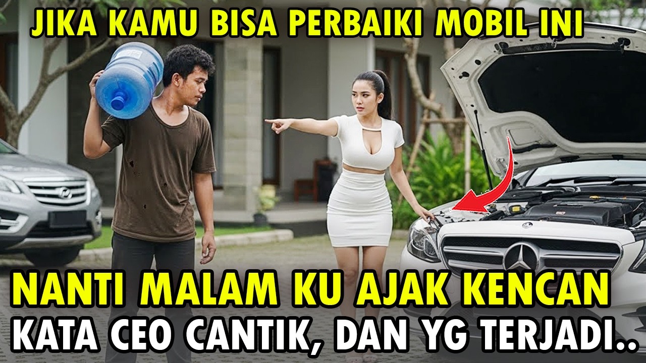 CEO Cantik Menyesal!! Saat Tantang Pria Miskin Bisa Hidupkan Mobil, Ku Ajak Kencan, CEO Cantik Kaget