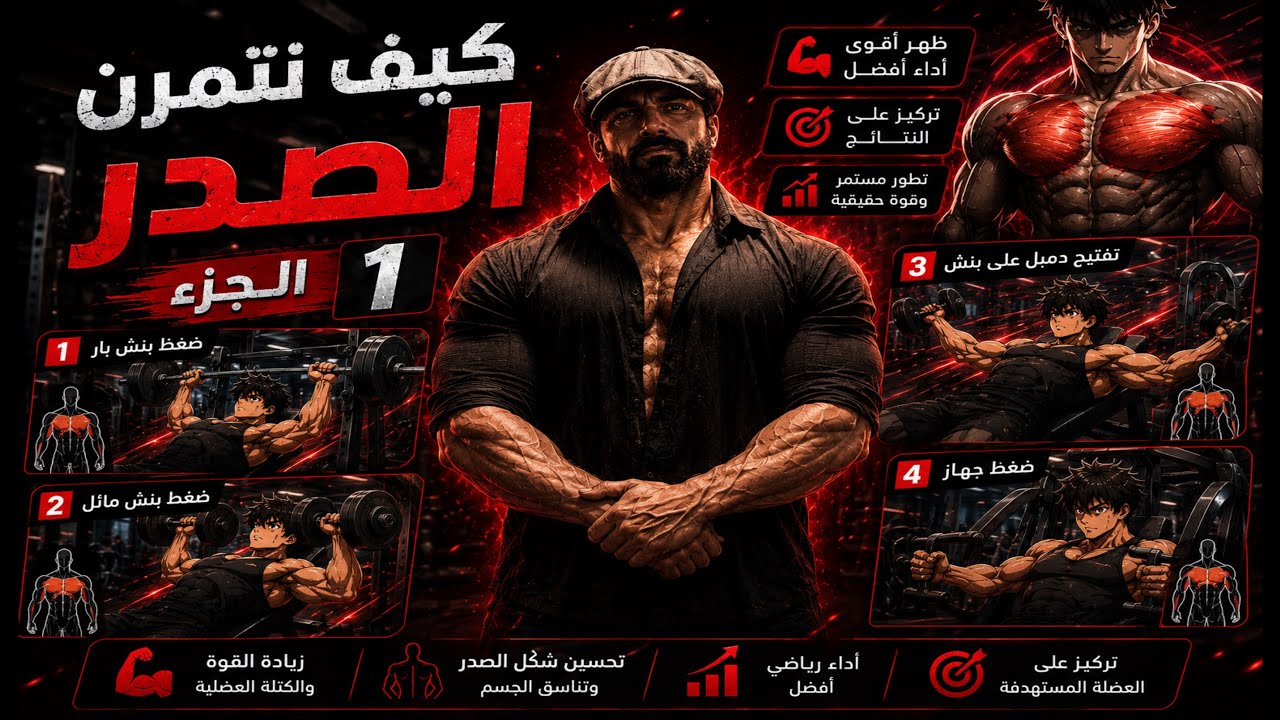 الجزء الاول عضلة الصدر كيف نقوم بكتابة تمارين عضلة الصدر