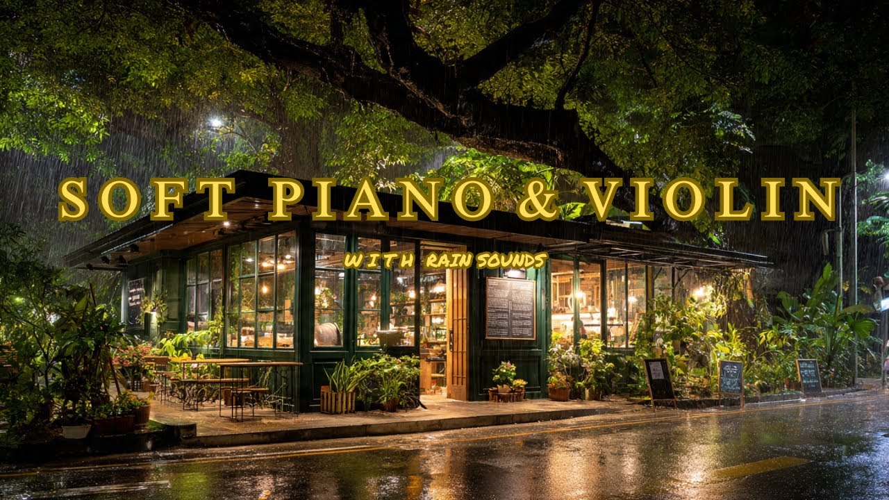 Insomnia Relief 🌙 Piano & Violin with Steady Rain