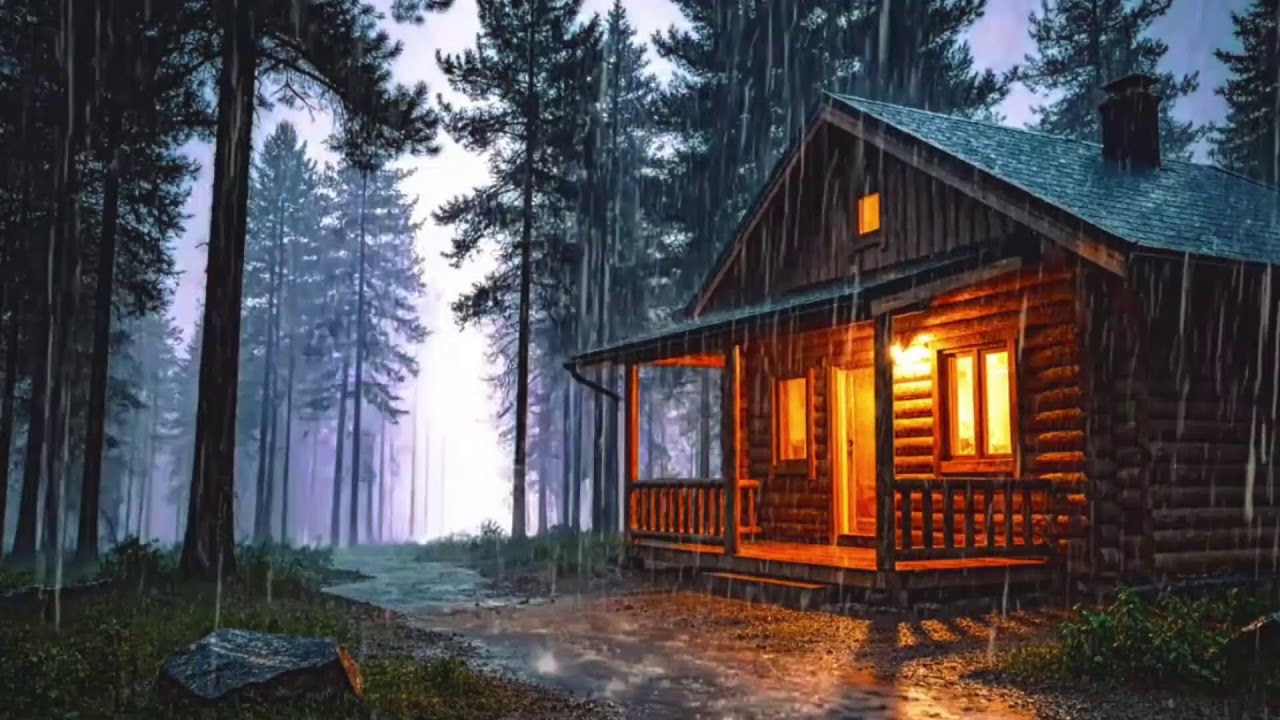 Rainy Night with Thunder | Peaceful Storm Sounds for Anxiety Relief | HEAVY RAIN | RAIN SOUNDS