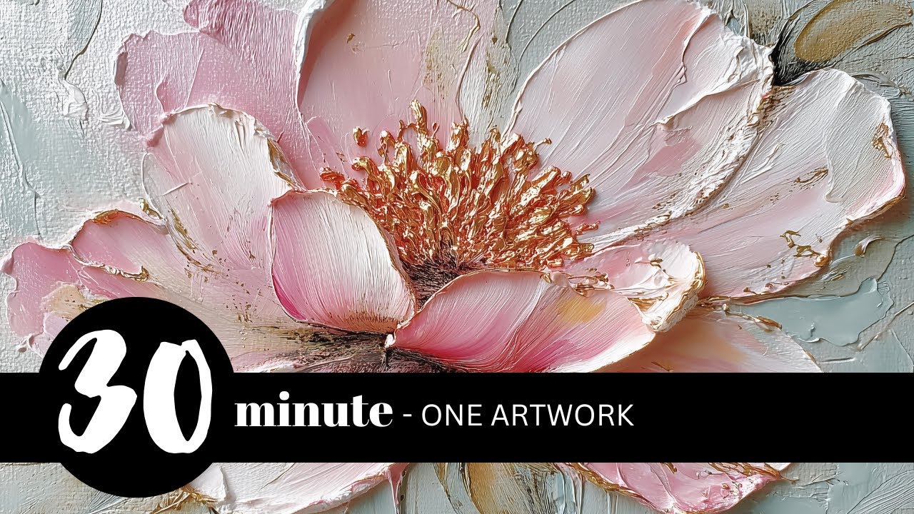 Soft Pink Floral Painting for Samsung Frame TV | 30 Minutes | Calm Wall Art Display