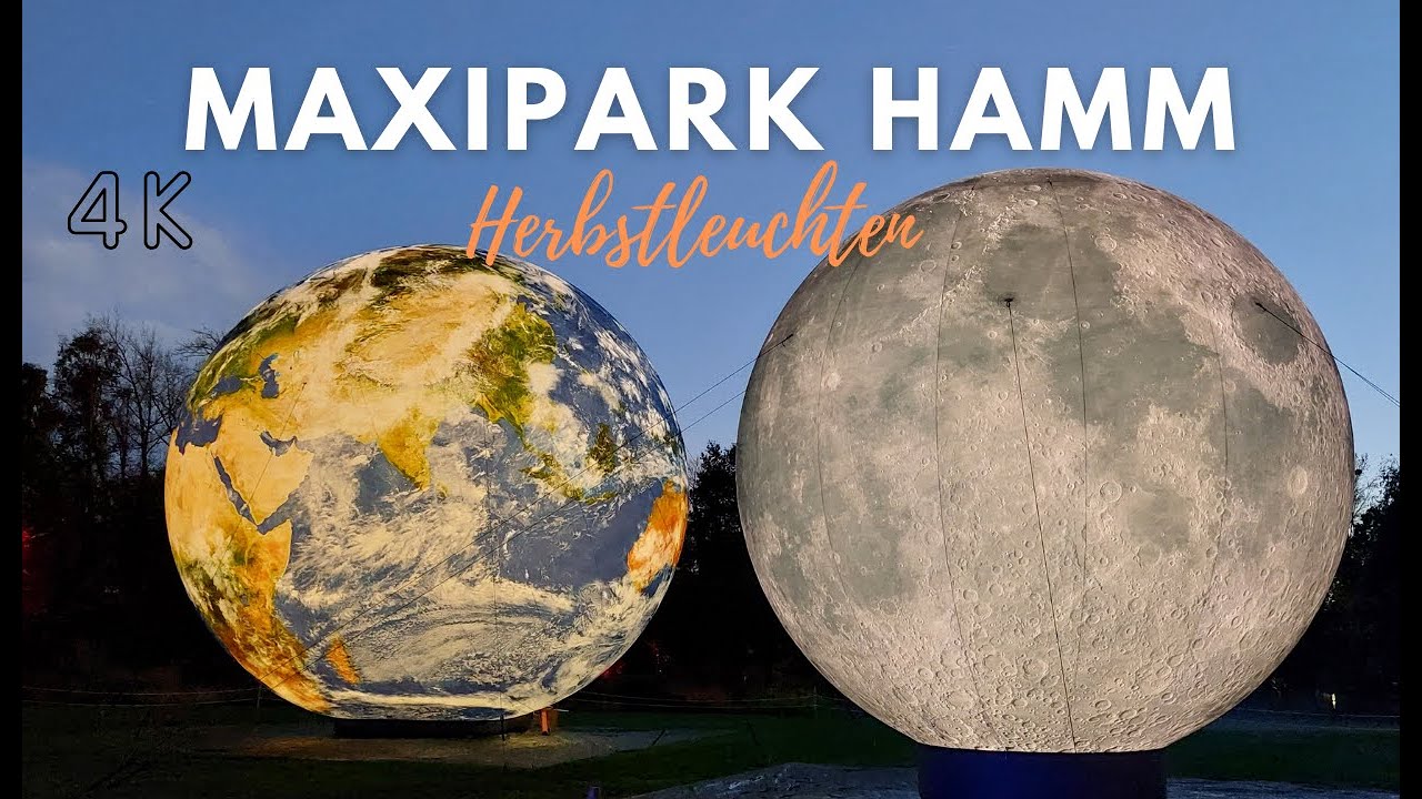 HERBSTLEUCHTEN 2024 / MAXIPARK HAMM / Highlight riesige Weltkugel / 4K
