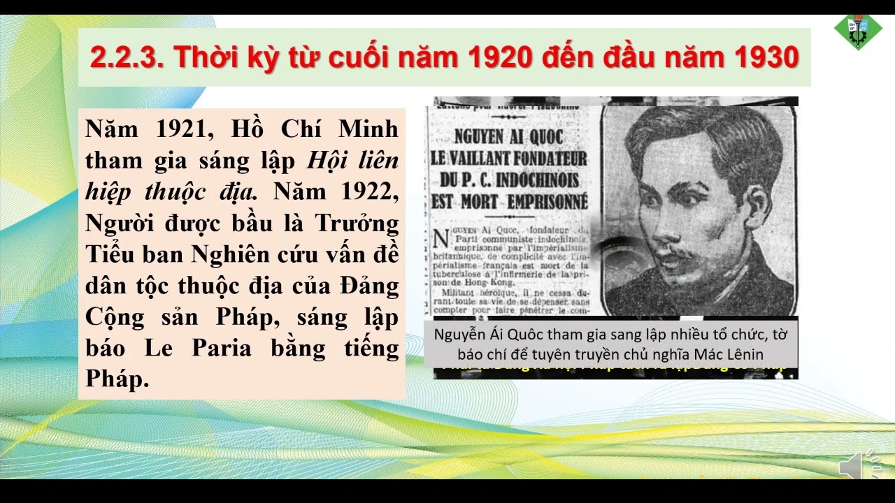 CT1102 SX08  Quá trình hình thành và phát triển TTHCM thời kỳ thời kỳ 1920-   1930