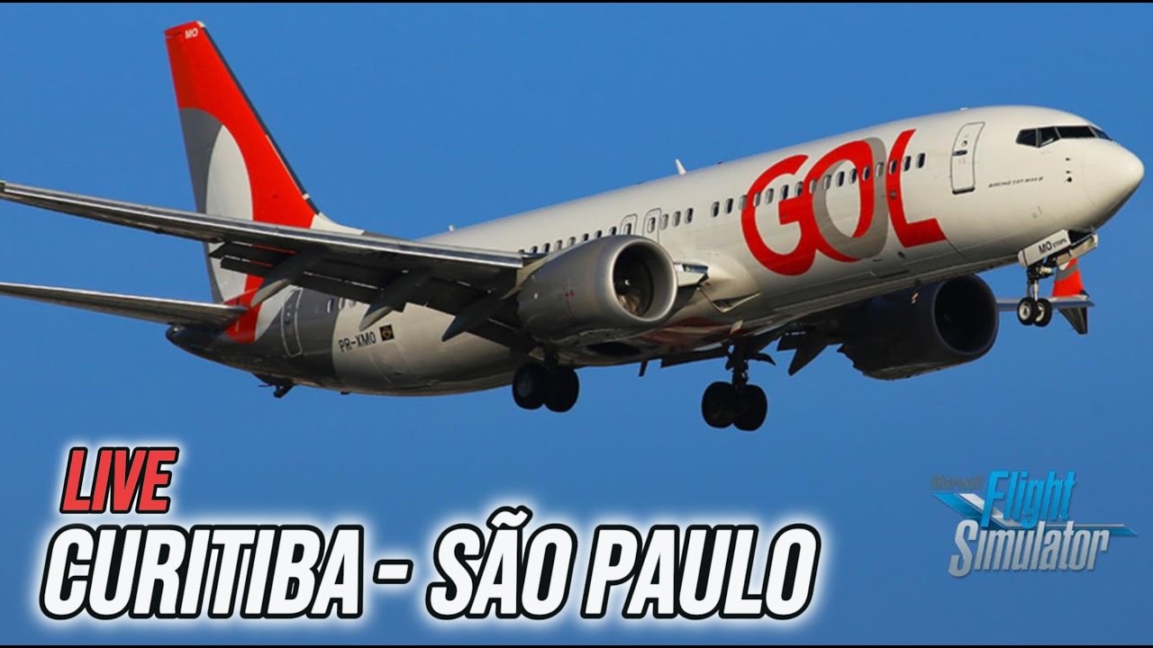 Flight Boeing 737 CURITIBA - SÃO PAULO  Livestream Wed 16th July ✈ FLIGHT SIMULATOR 2020