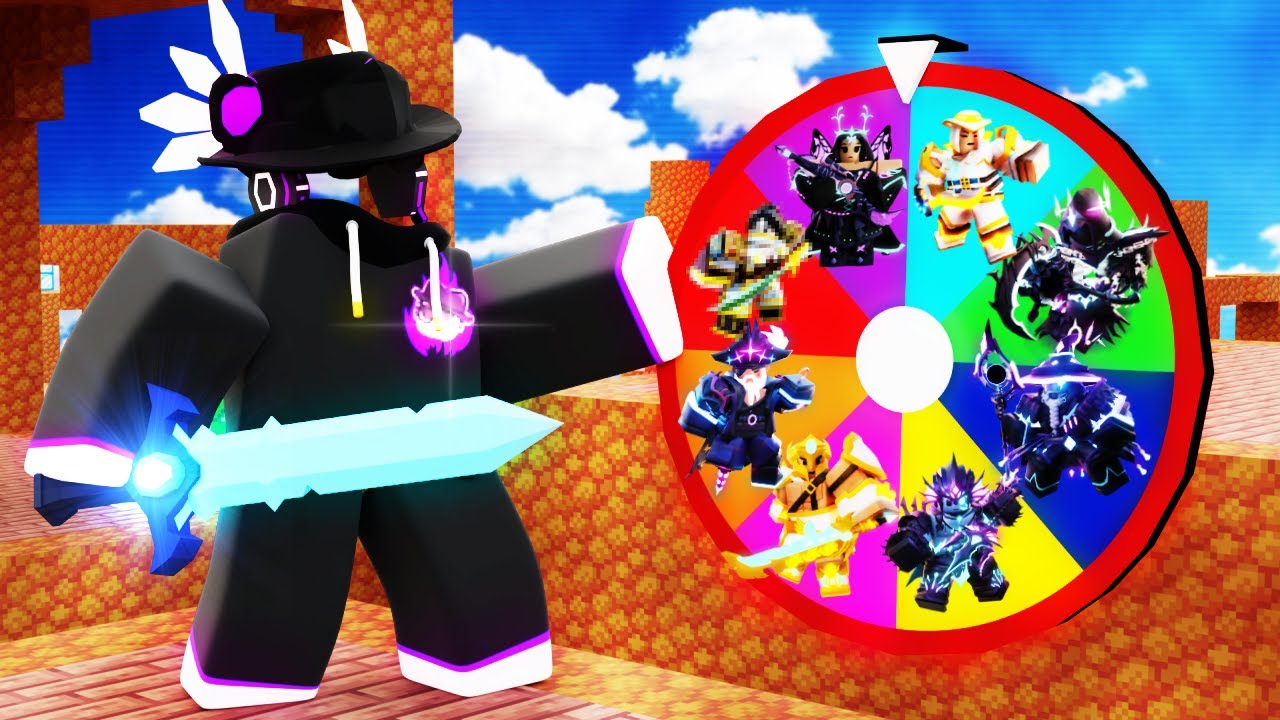 Это колесо выбирает мой кошмарный облик.. (Roblox Bedwars)
