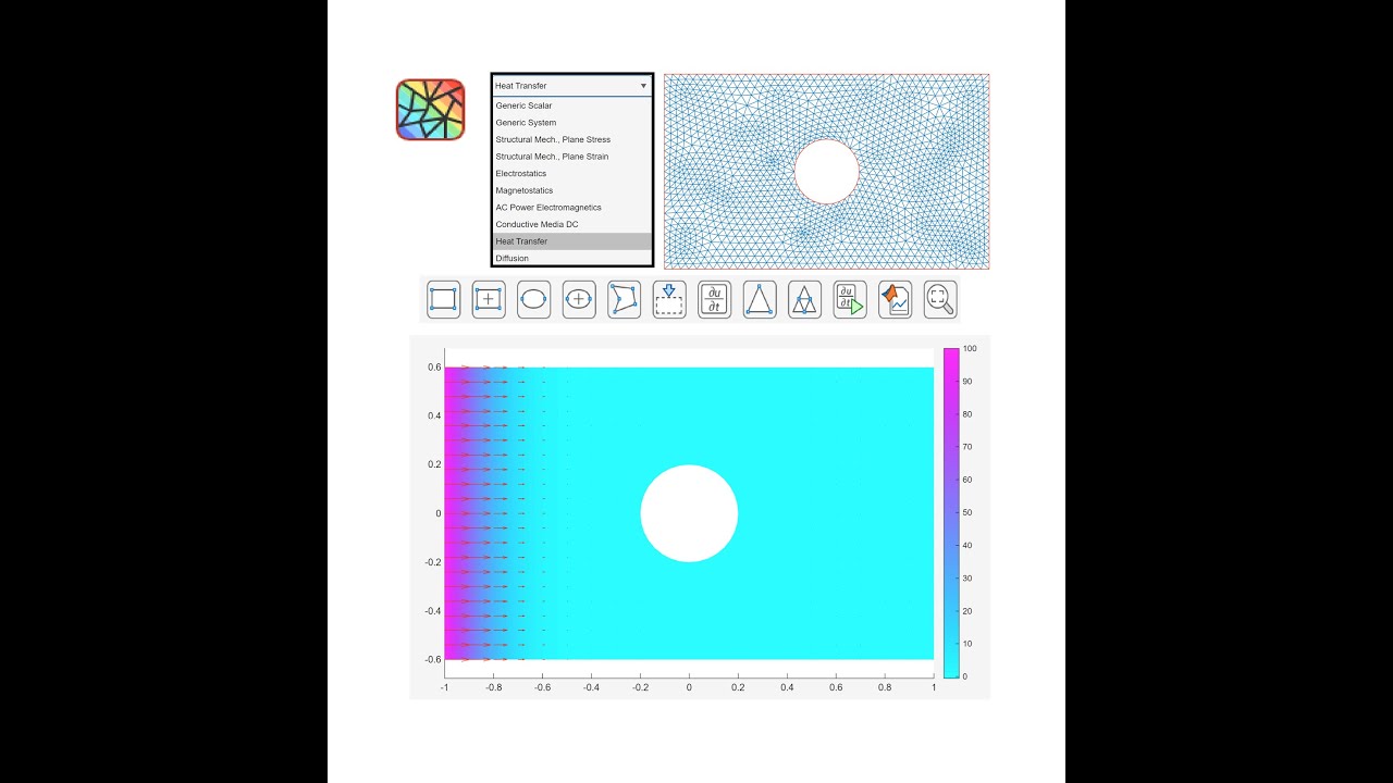 Приложение MATLAB PDE Modeler