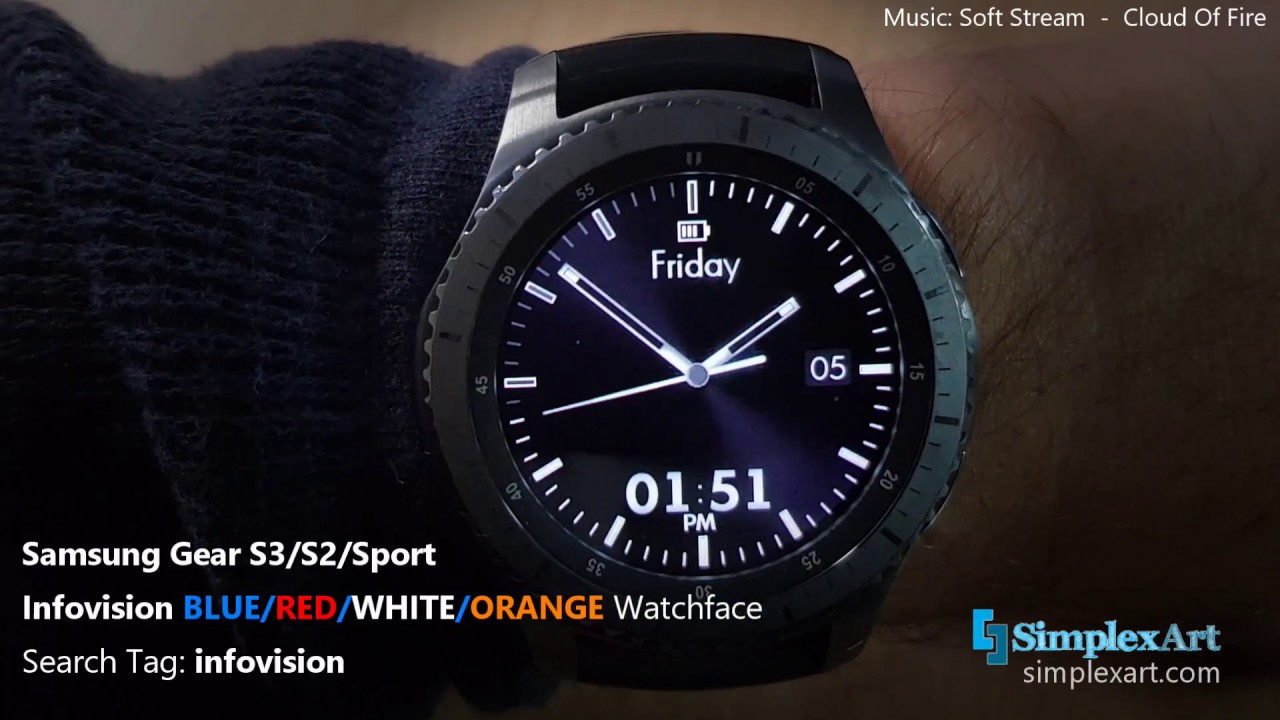 Infovision 24H/12H Customizable Watchface for Samsung Gear S3/S2/Sport