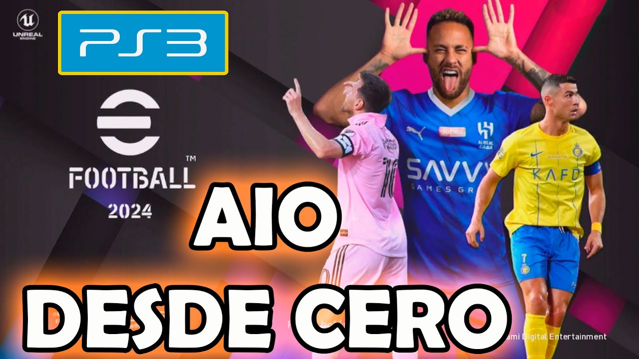 NUEVO!! VR PATCH DESDE CERO AIO FACIL Y RAPIDO!! PAQUETE DE DATOS 3.0 eFootball 2024 PS3