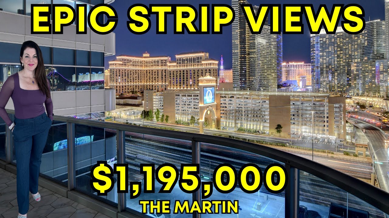 Rare Corner Luxury High Rise Condo at The Martin Las Vegas with 180° Strip Views | $1,195,000
