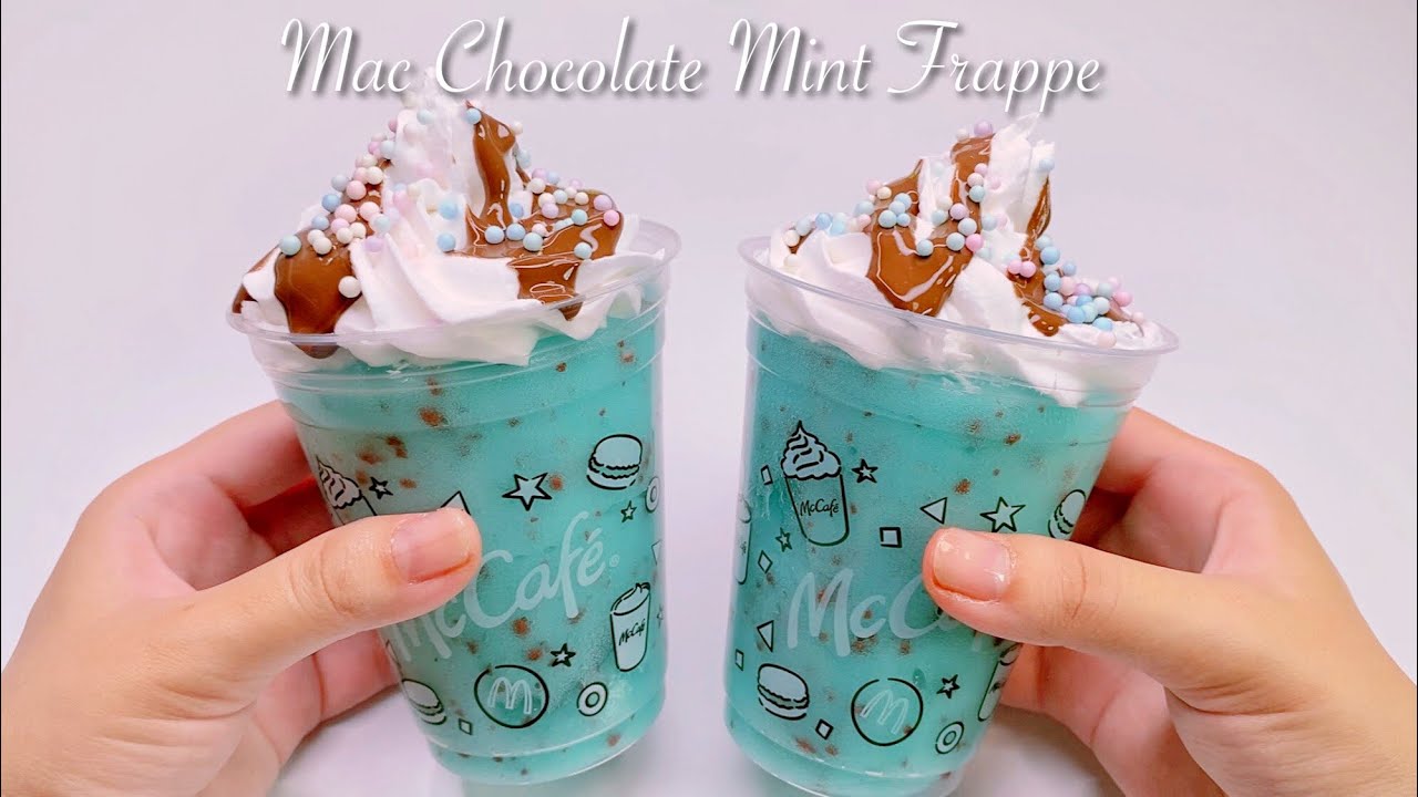 【ASMR】🥤マックチョコミントフラッペスライム🍫【音フェチ】Mac Chocolate Mint Frappe slime