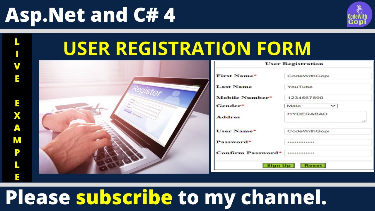 💻 Create a User Registration Form in ASP.NET | Step-by-Step Tutorial