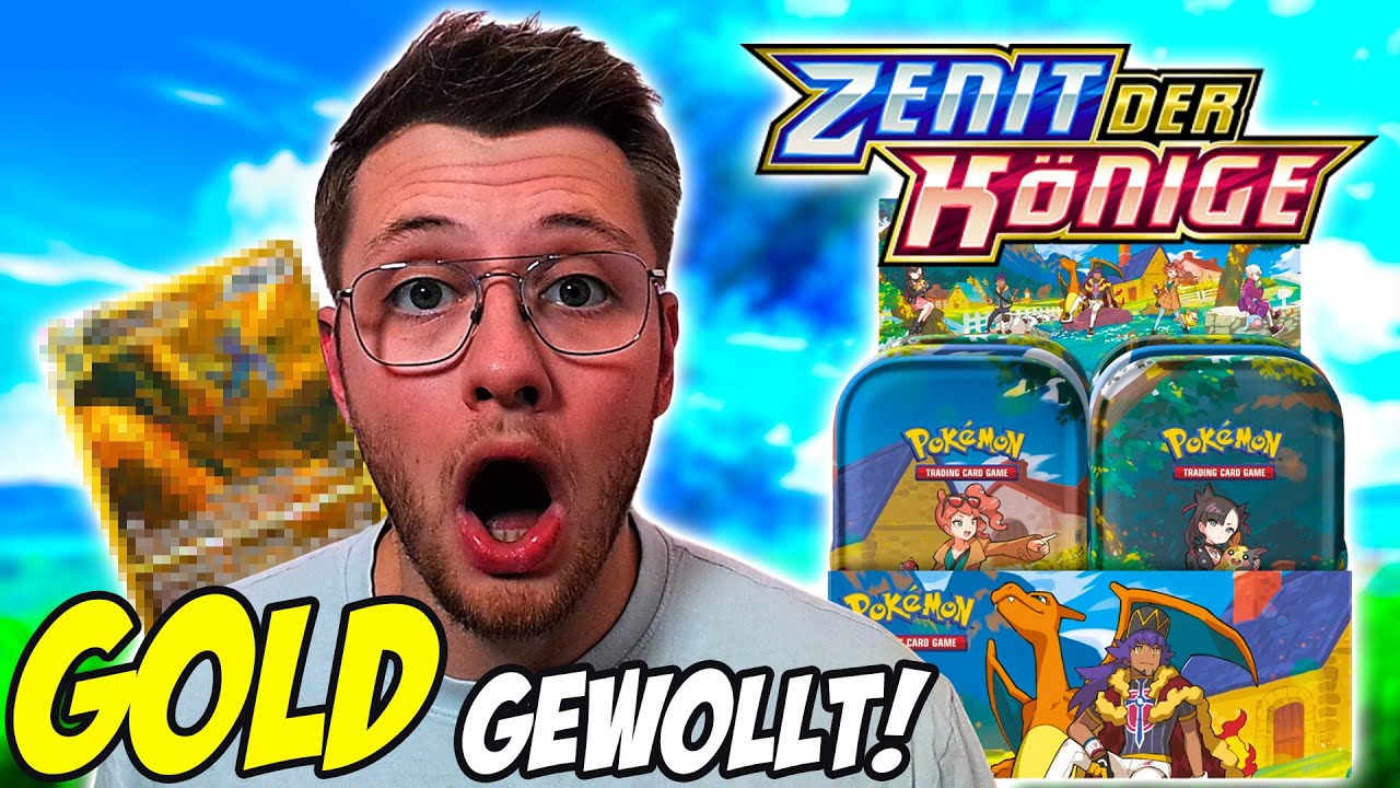 GOLD IST GEWOLLT! Pokemon Zenit der Könige Mini Tin Display Schwert und Schild Opening Deutsch