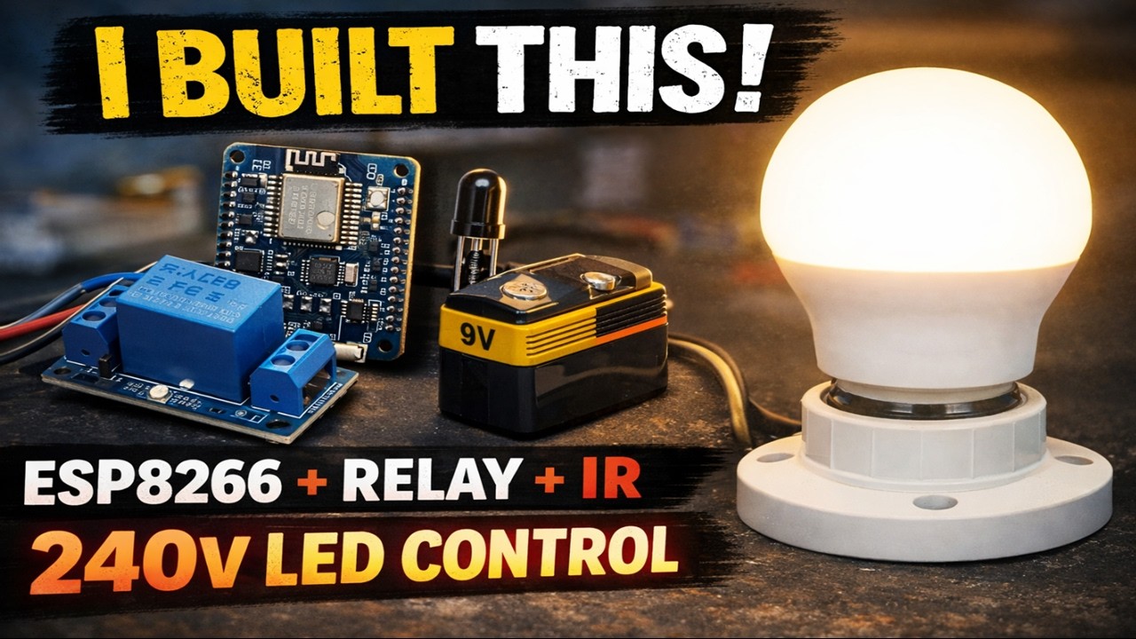 I Built a 240V LED Controller Using ESP8266, IR & Relay