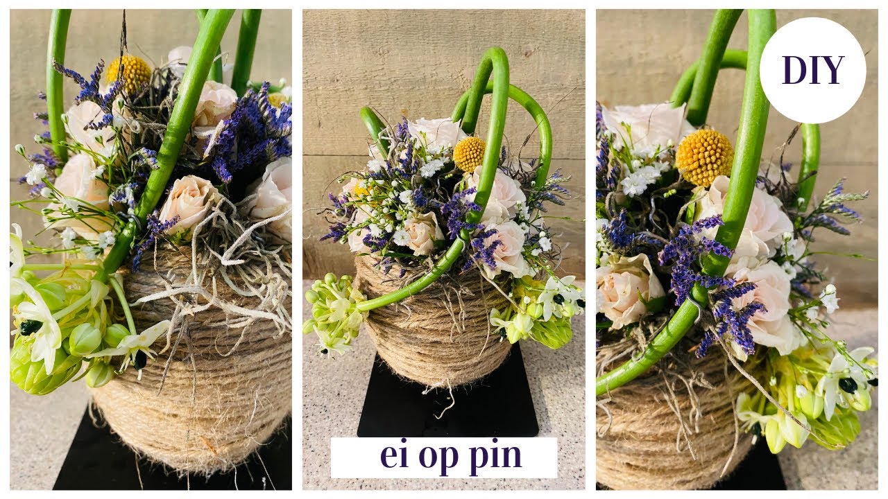 GEWIKKELD EI 🐣 | Voorjaarsbloemstuk | Paasbloemstuk  | Cursus bloemschikken #148 | Carlein Tukkers