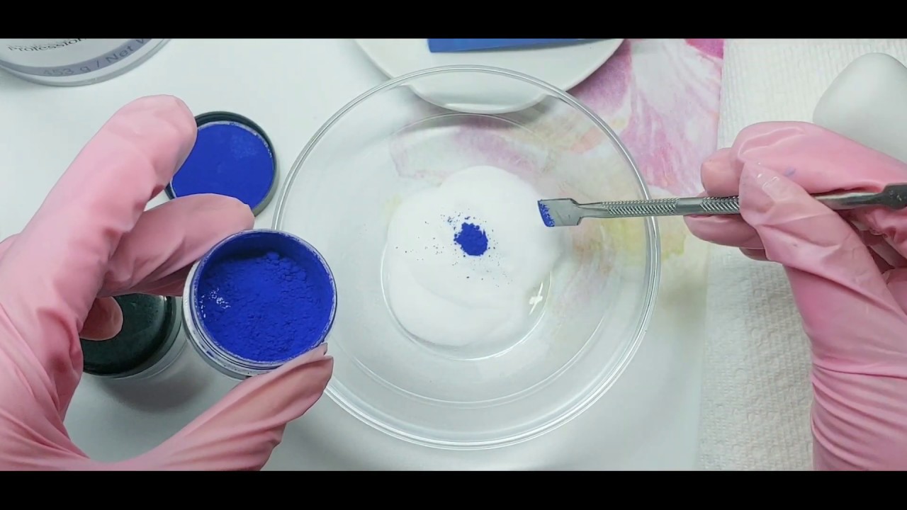 Haciendo un acrilico de color Azul Rey #hazlotumisma #comohacertuspropiosacriilicos