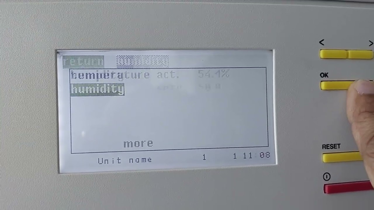 CCU unit parameters 