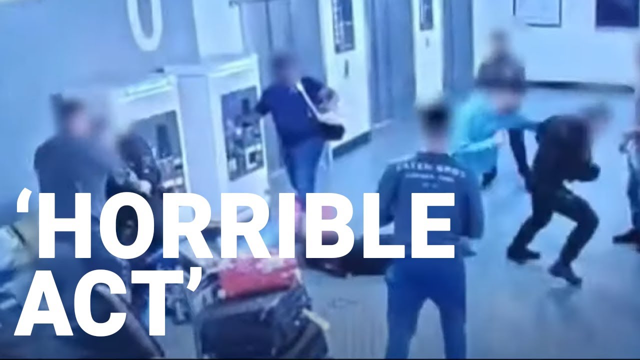Manchester Airport: New video emerges showing 'disgraceful assault' on police