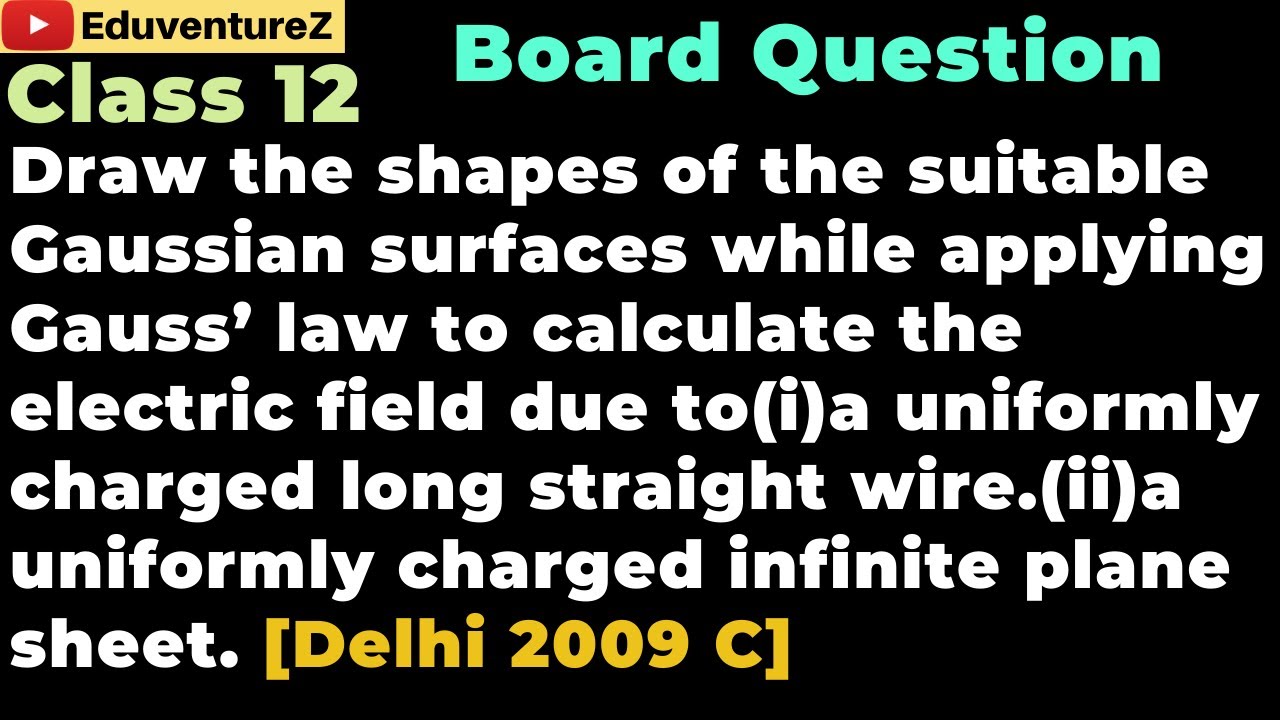 Draw the shapes of the suitable Gaussian surfaces while applying Gauss’ law to calculate the electri