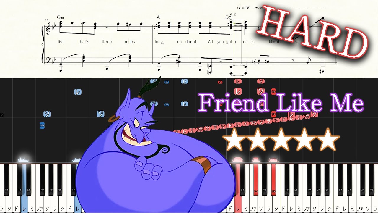 Aladdin - Friend Like Me - Hard Piano Tutorial + Sheets [Piano Arrangement]