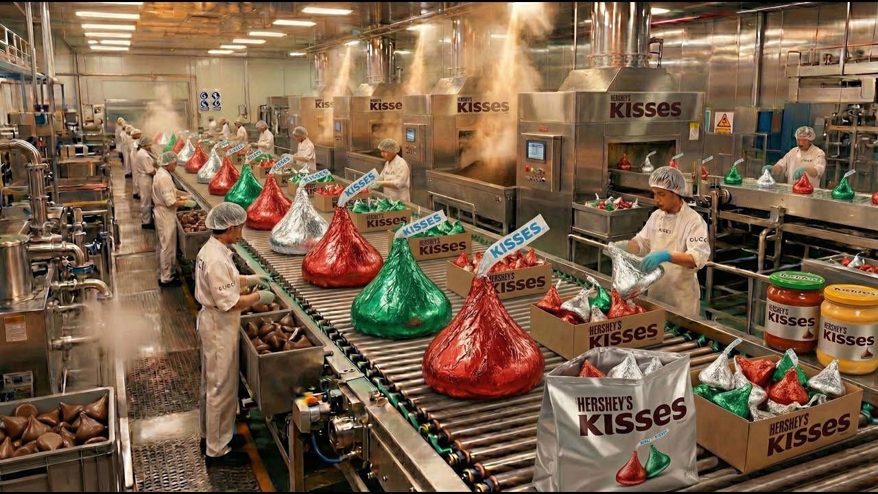 Inside the Hershey's Factory – From Cocoa Beans to Kisses & Chocolate Bars (Full Process)