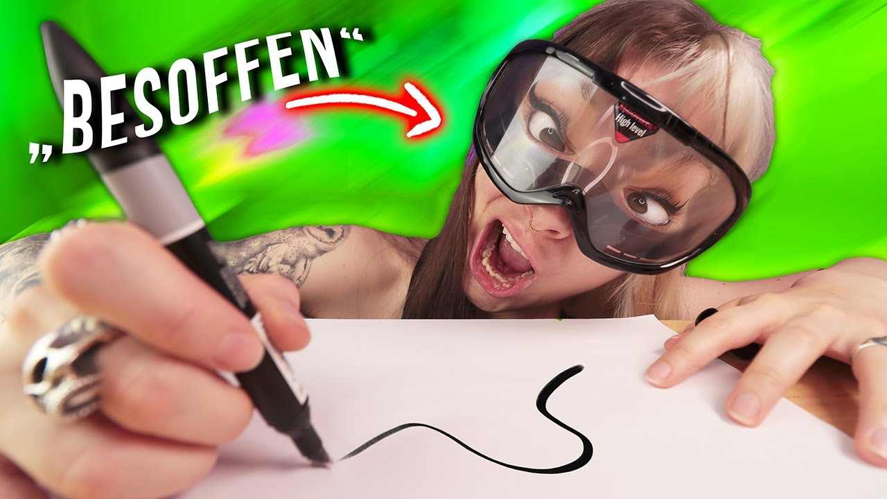 Besoffen malen!🥴🍻 Geht das gut?!🤢 | ALKOHOLBRILLE