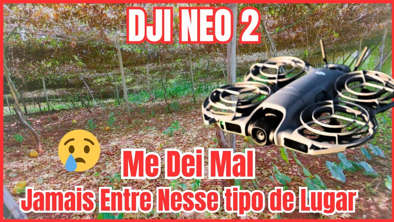 DJI NEO 2  Passou APURADO na Plantação de MARACUJÁ, AS ARANHAS Se enrolaram no DRONE ! 