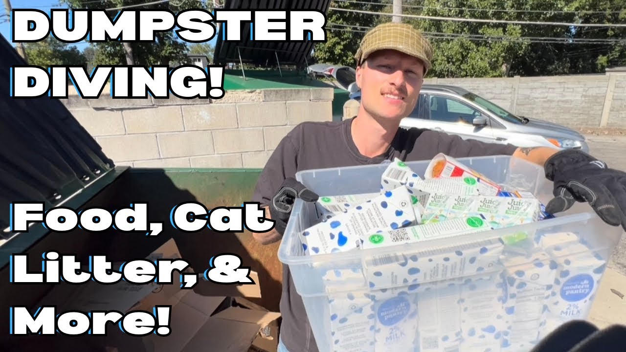 Awesome Day Of Dumpster Diving! Food, Cat Litter, & More!