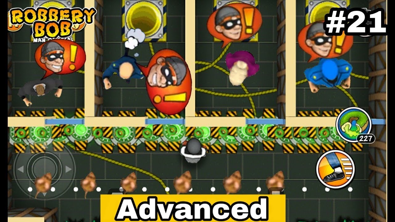Robbery Bob Hack : Down Town - Advanced Use Teleport Mine - Rotten Donut - Wind-Up Toy part 21