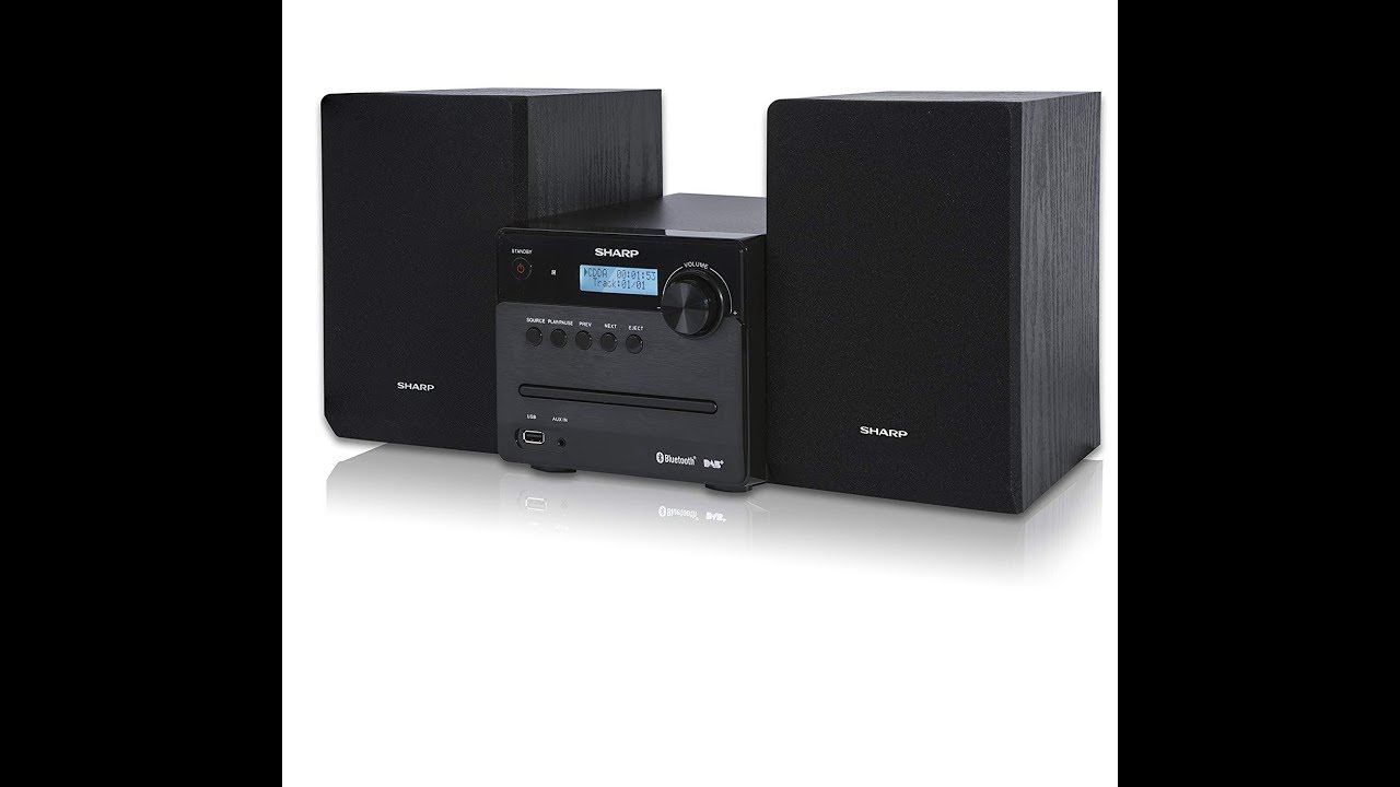Sharp XL B515DBK 30W Micro Hi Fi System with DAB+ FM Radio, Bluetooth, CD, USB MP3 Playback Charging
