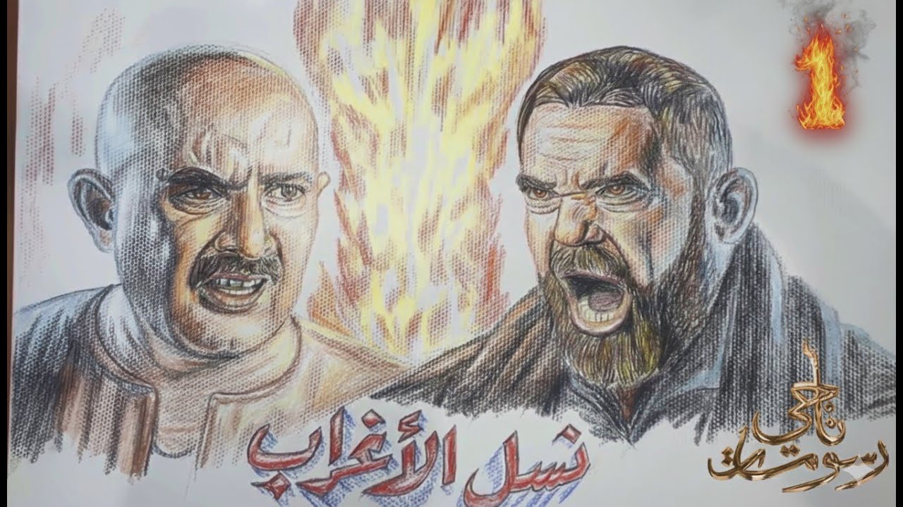ملحمة عساف وغفران الغريب! 🎨🔥 طريقة رسم أبطال مسلسل 