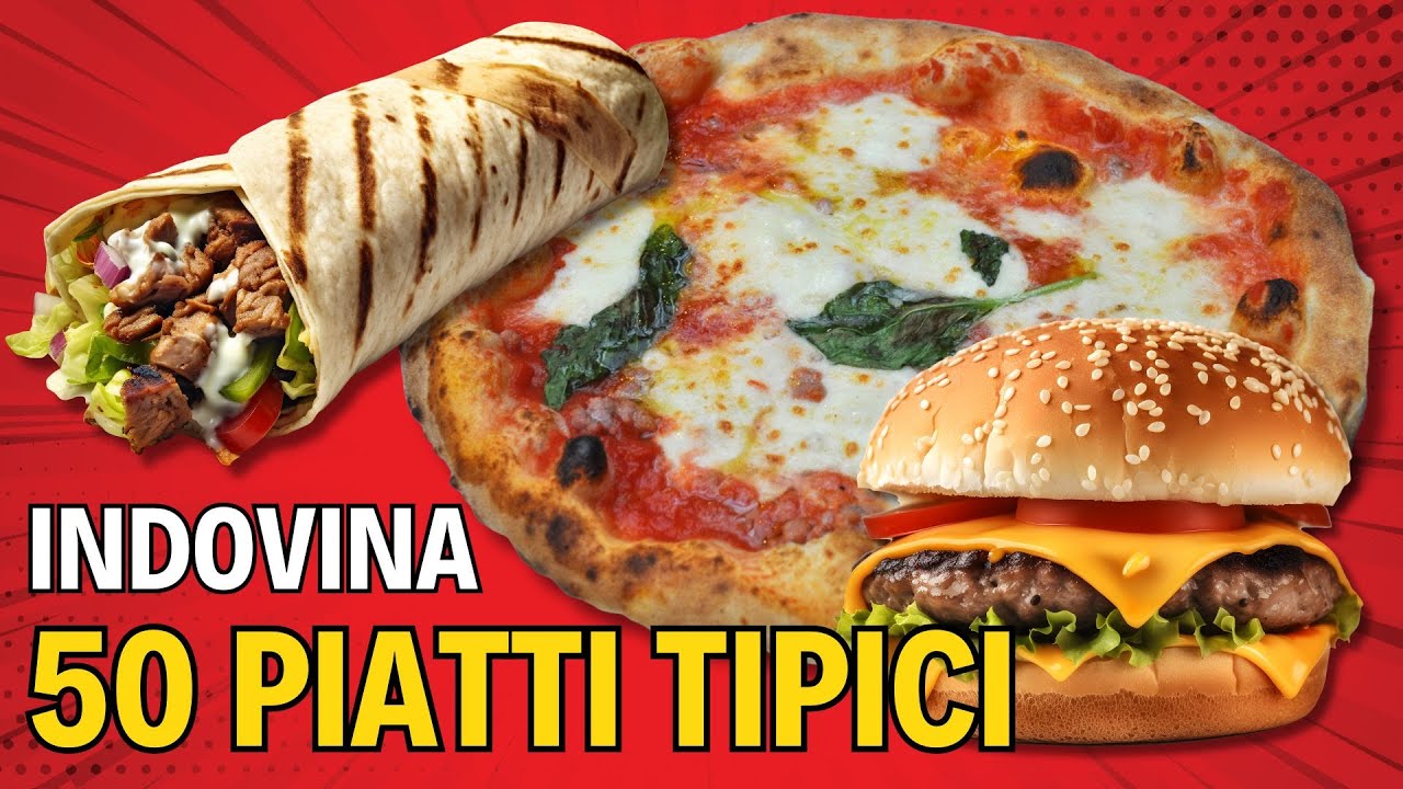 Quiz cibo 🍕🍣🍔 | Indovina 50 piatti tipici | Indovinale i piatti in 5 secondi | Difficile