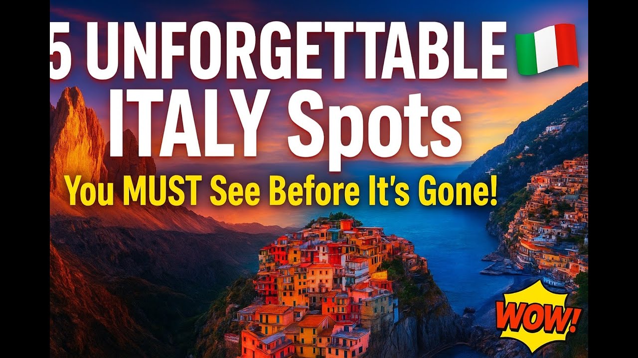5 Unforgettable Places to Visit in ITALY Right Now