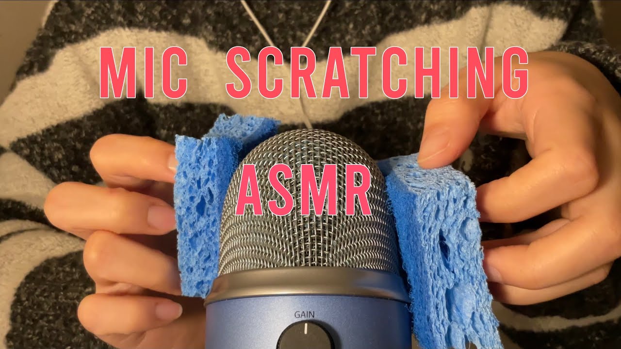 ASMR Tingly Mic Scratching with Sponge/ no cover（no talking