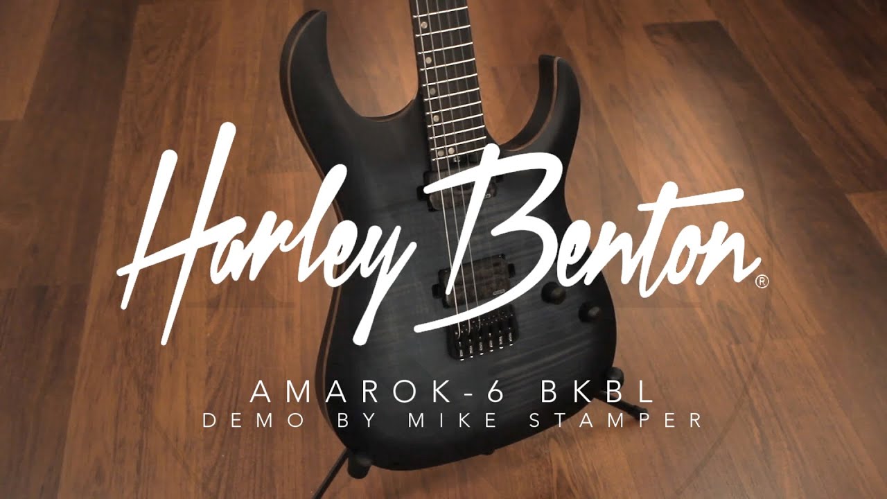 Harley Benton Amarok-6 BKBL guitar DEMO by Mike Stamper