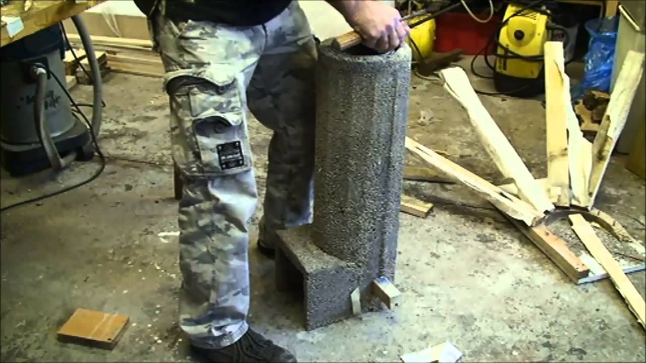 Part 2 New rocket stove mass heater cast riser.