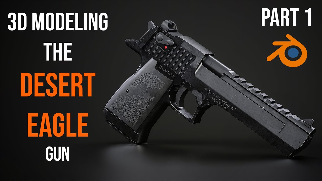 Modeling the Desert Eagle &ndash; Part 1 | Full Weapon Creation Series #tutorial #gun #blender3d