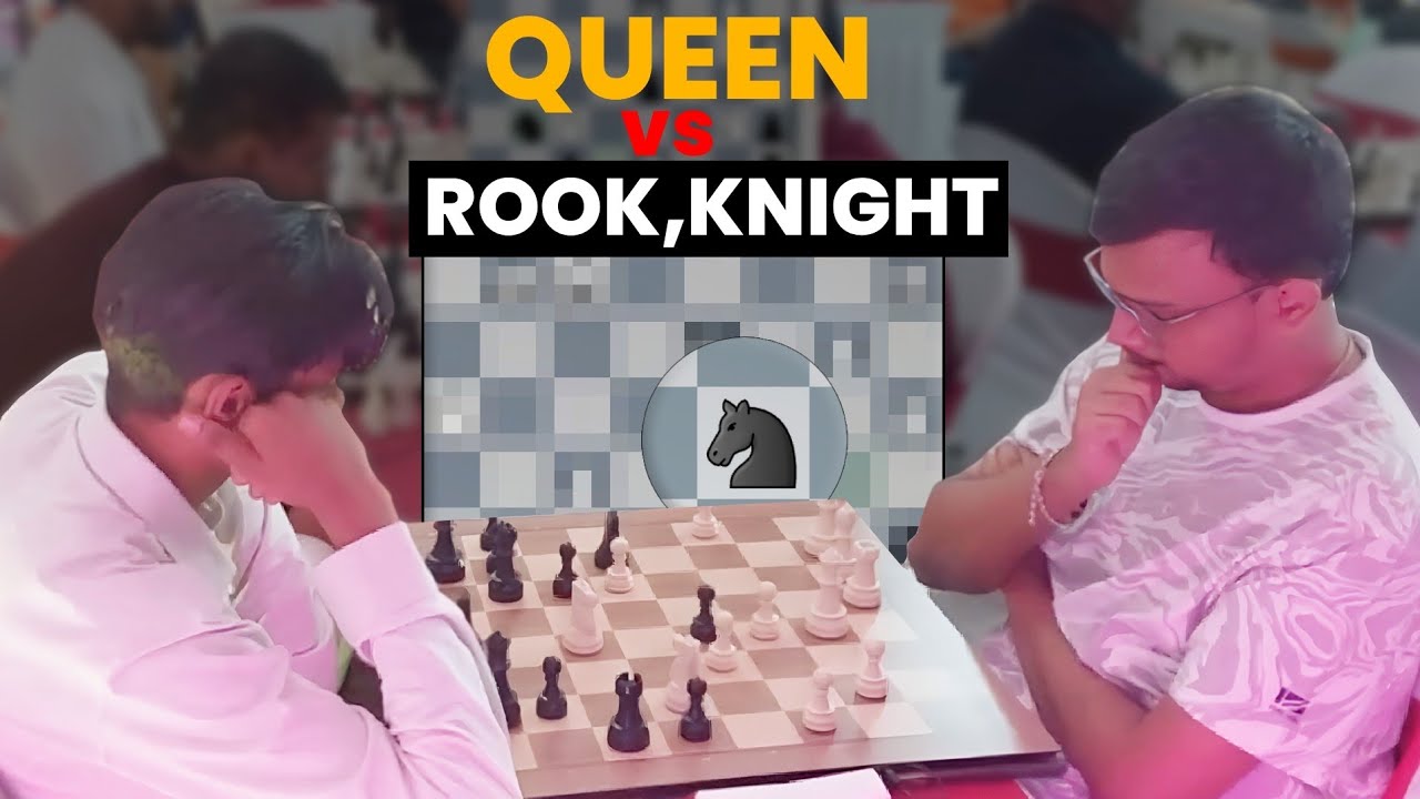 Queen vs Rook and Knight Endgame | Sceptre FIDE Rapid Rating Chess Tournament