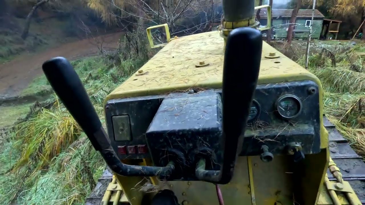 Clearing Some Land with a Komatsu D21A Bulldozer