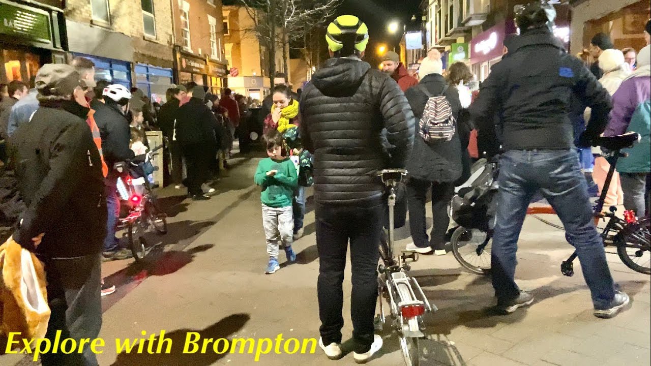 Brompton ride at Beeston light night 29-01-2022 England
