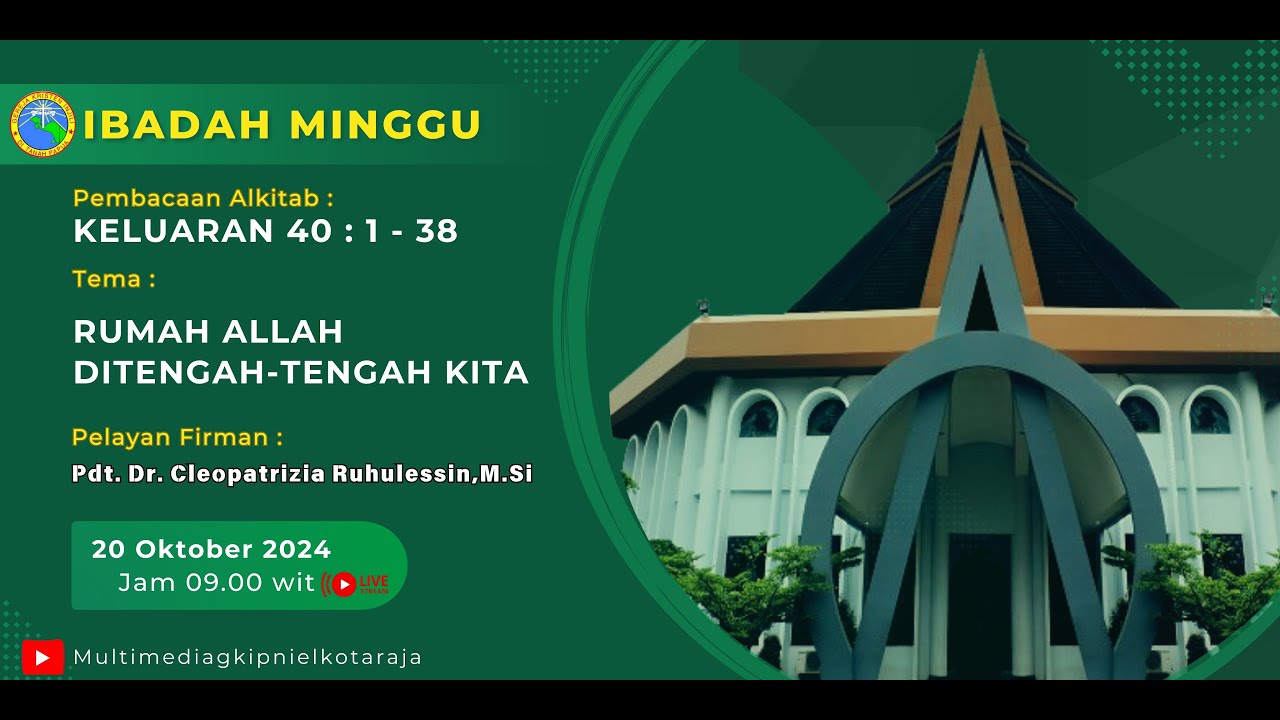 IBADAH MINGGU, 20 OKTOBER 2024 | GKI PNIEL KOTARAJA