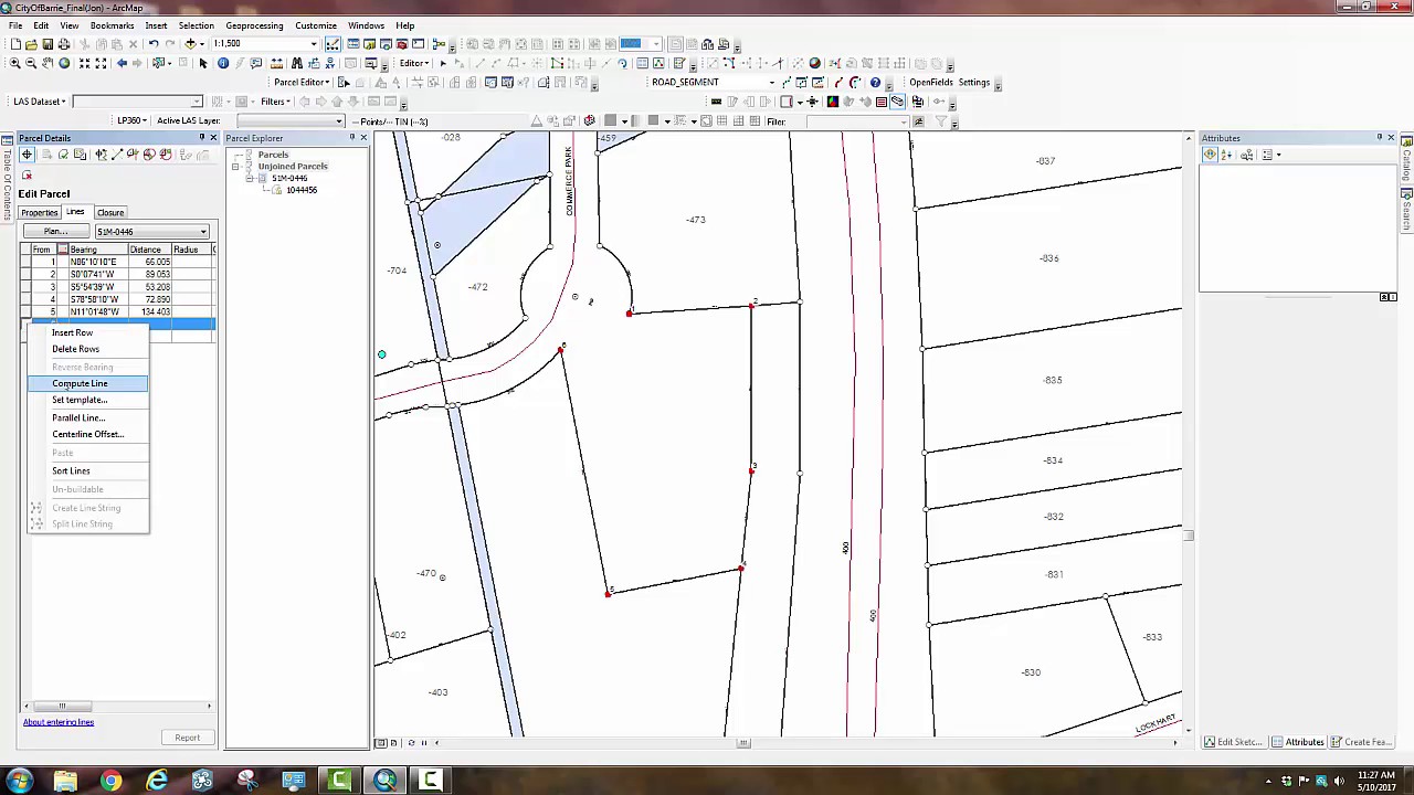 ArcGIS Parcel Fabric Editing #10- Edit Radius of a Culdesac