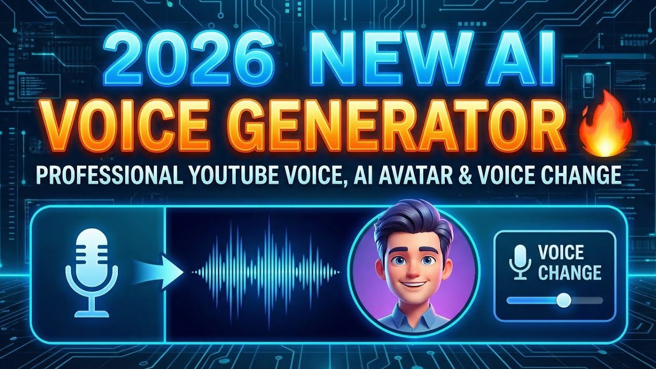 New AI Voice Generator 2026 🔥 Make Professional YouTube Voice, AI Avatar & Voice Change