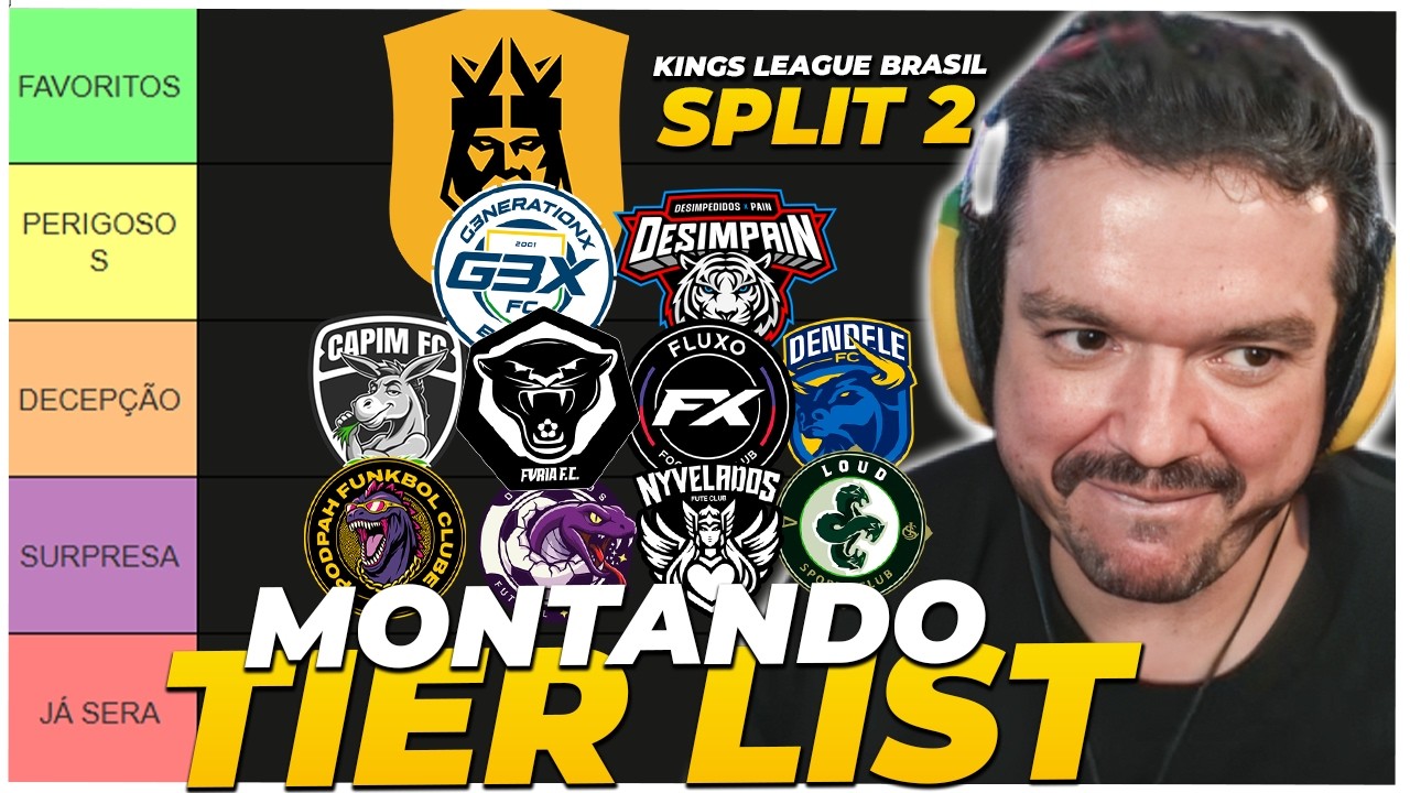 GAULES FAZENDO SEU TIER LIST DE TIMES DA KINGS BRASIL 2026! e FALA SOBRE G3X FC E OS 100 GOLS DO K9