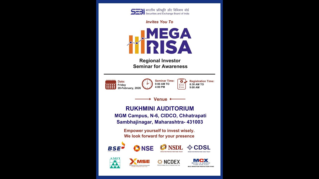 MEGA RISA | SEBI Regional Investor Awareness Seminar | Avoid Scams & Invest Safely
