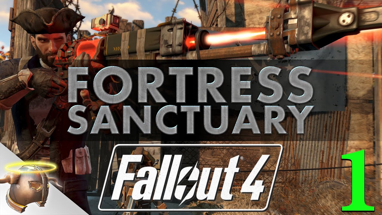 FORTRESS SANCTUARY - Huge, realistic Fallout 4 settlement tour & battle! | RangerDave