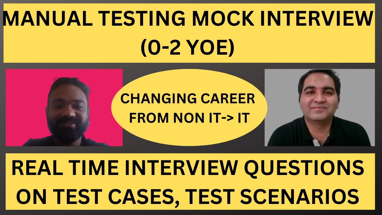 Manual Testing Interview For Freshers| Testing Interview Questions