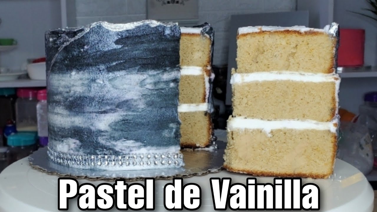 Pastel de Vainilla Facil 👌 Efecto Marmol